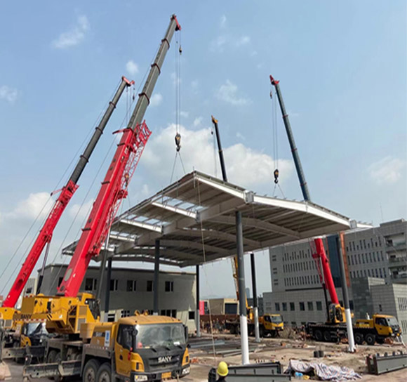 建邺吊大型钢结构车棚